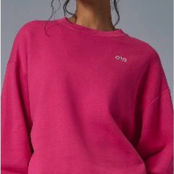 ALO Yoga Accolade crew neck pullover-pink summer crush. Women’s size Large. - Picture 10 of 10
